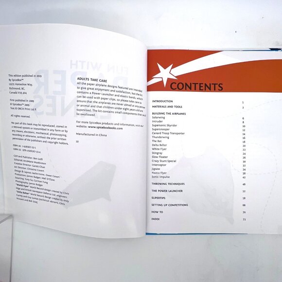 Fun With Paper Planes Set By SpiceBox 60 Planes Fold & Fly Book & Power Launcher - Picture 6 of 12